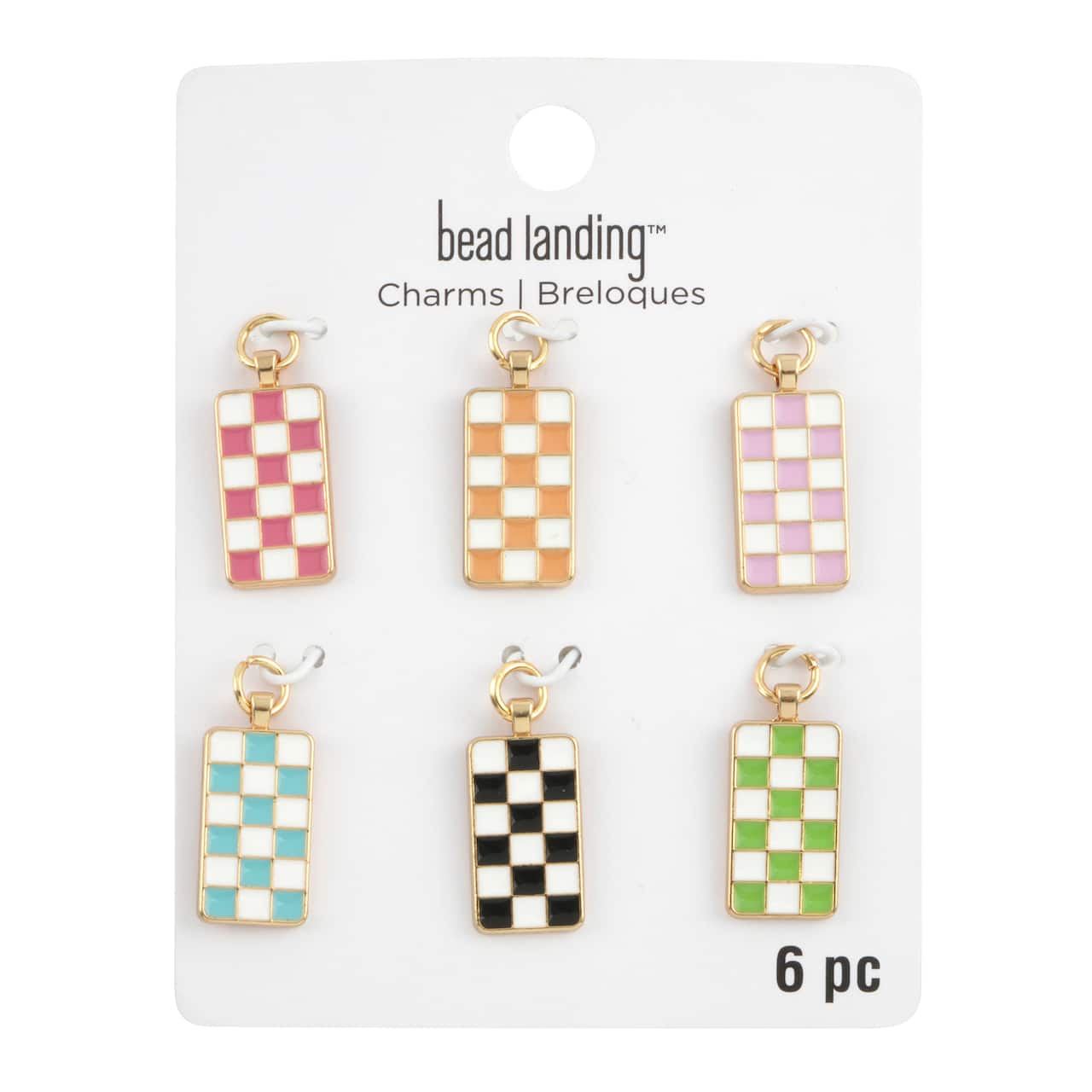 12 Packs: 6 ct. (72 total) Checkerboard Charms by Bead Landing™